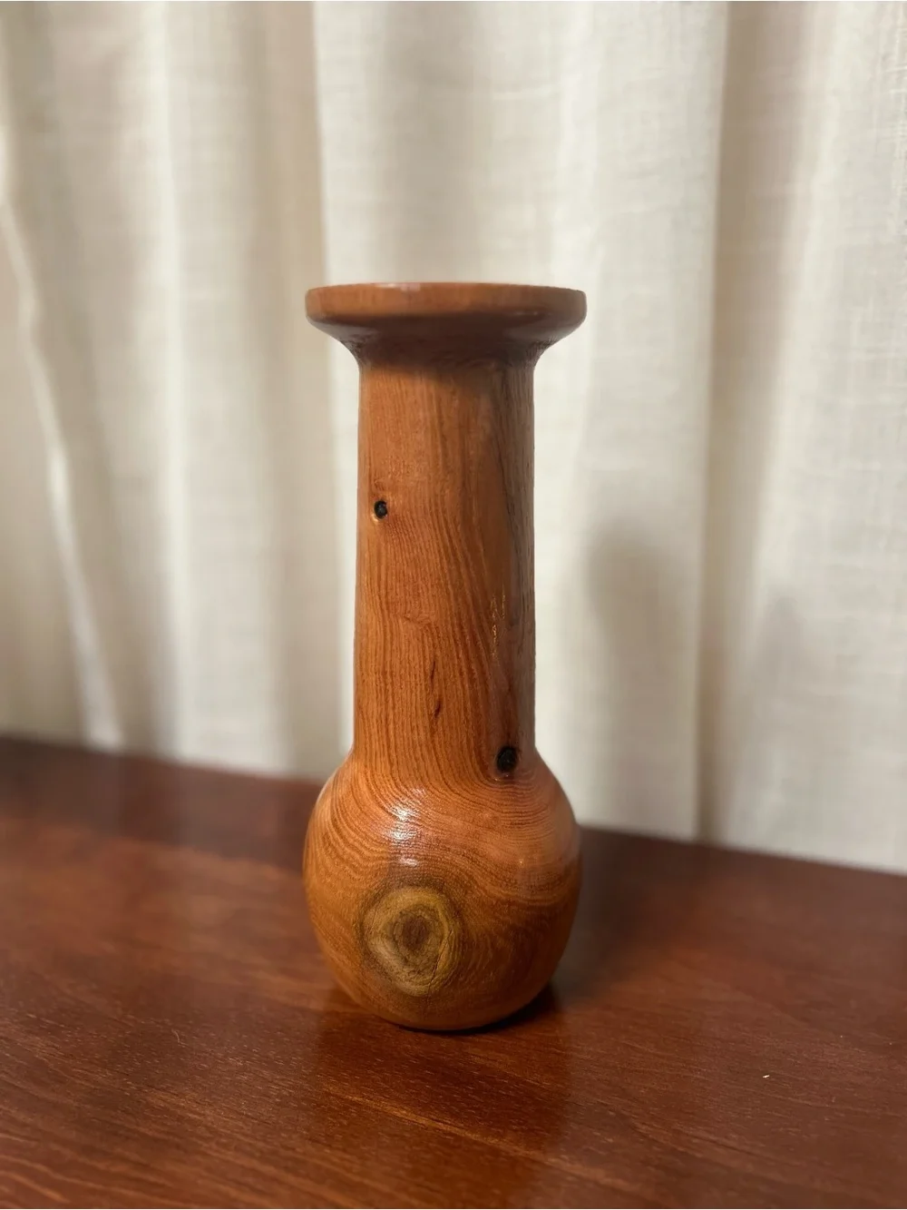 Handcrafted Honey Locust Wood Vase Rustic Decor